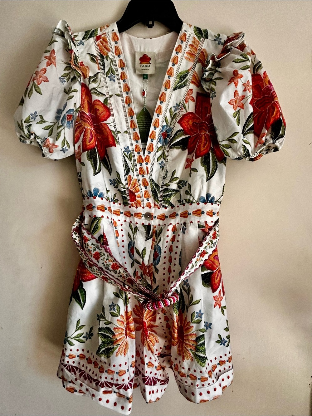 FARM RIO Off-White Bloom Garden Romper - NWT - Picture 4 of 6